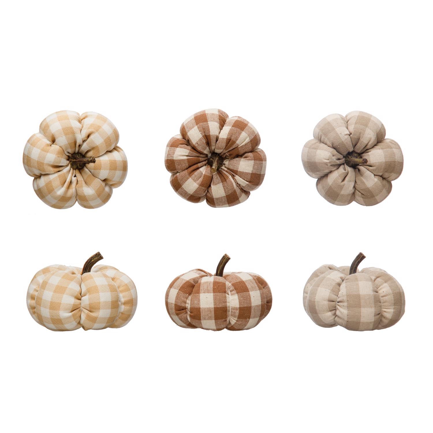 Creative Co-Op 3 in. Fabric Pumpkin Halloween Decor - Case of 24