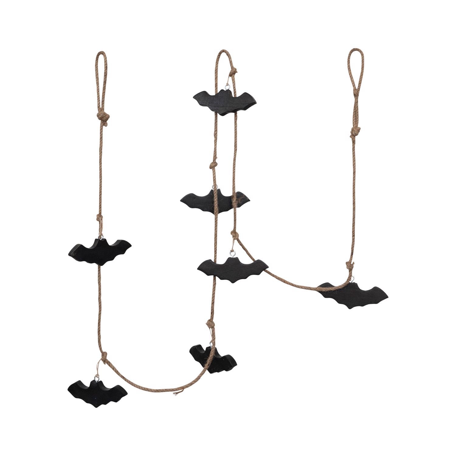 Creative Co-Op Jute Rope Bats Garland - Case of 6