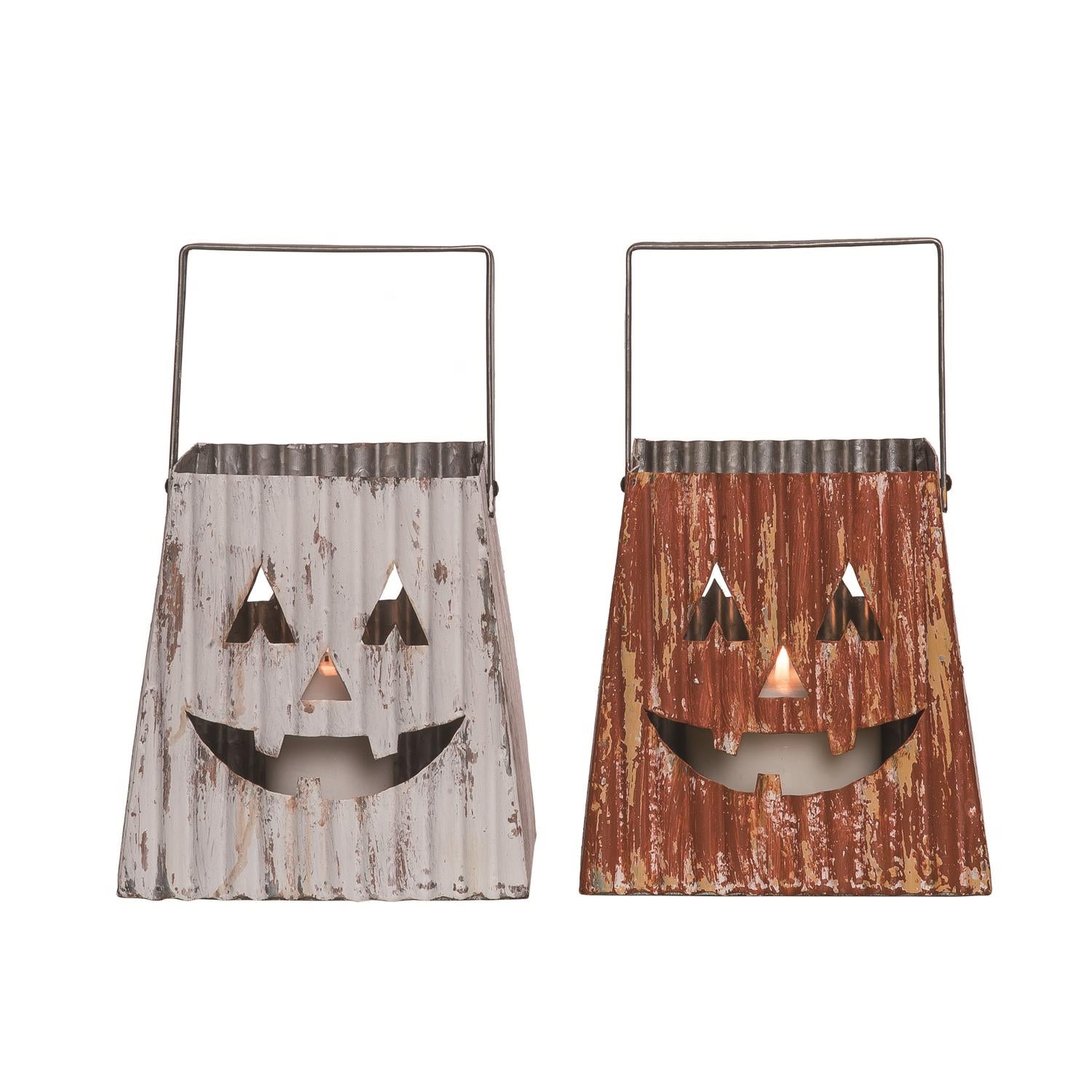 Transpac 13 in. Corrugated Jack-O-Lantern Halloween Decor - Case of 2