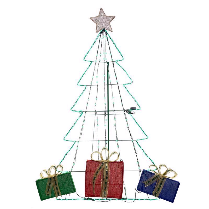 CELEBRATIONS - Celebrations LED Multi Tree with Presents 32 in. Yard Decor