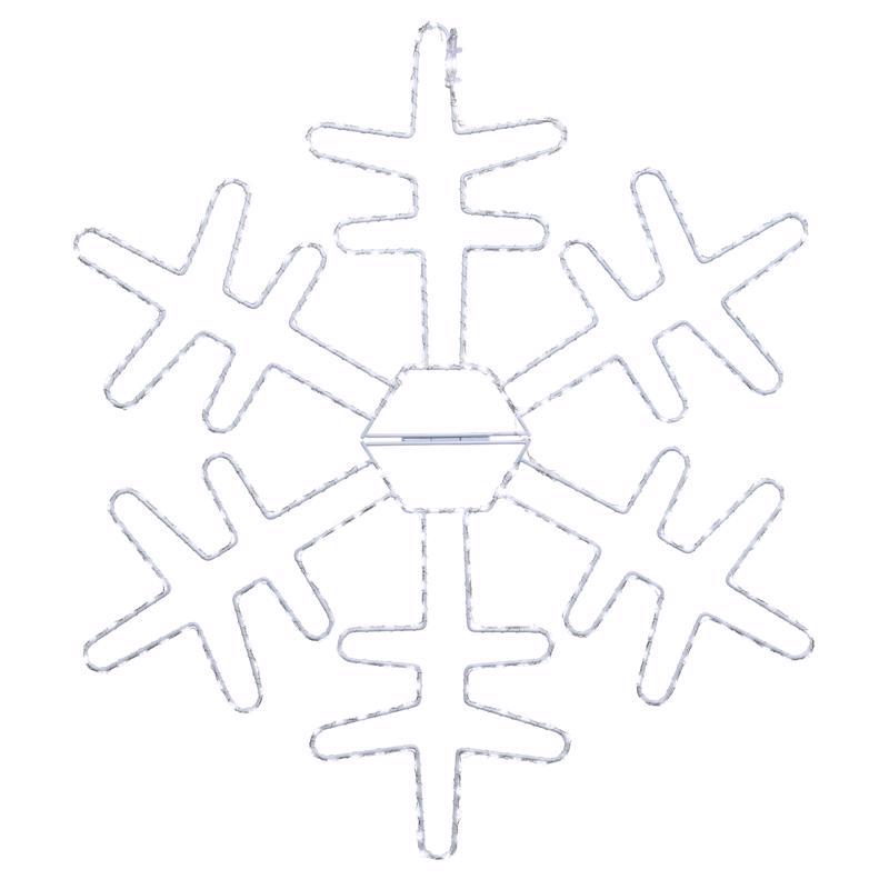 CELEBRATIONS - Celebrations LED Pure White Snowflake 24 in. Hanging Decor