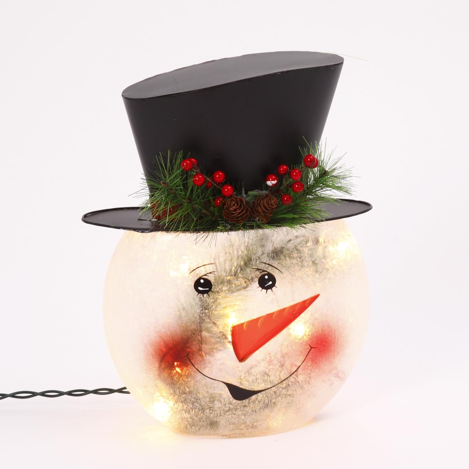 Gerson Multicolored Glass Snowman Table Decor 11 in. - Case of 12