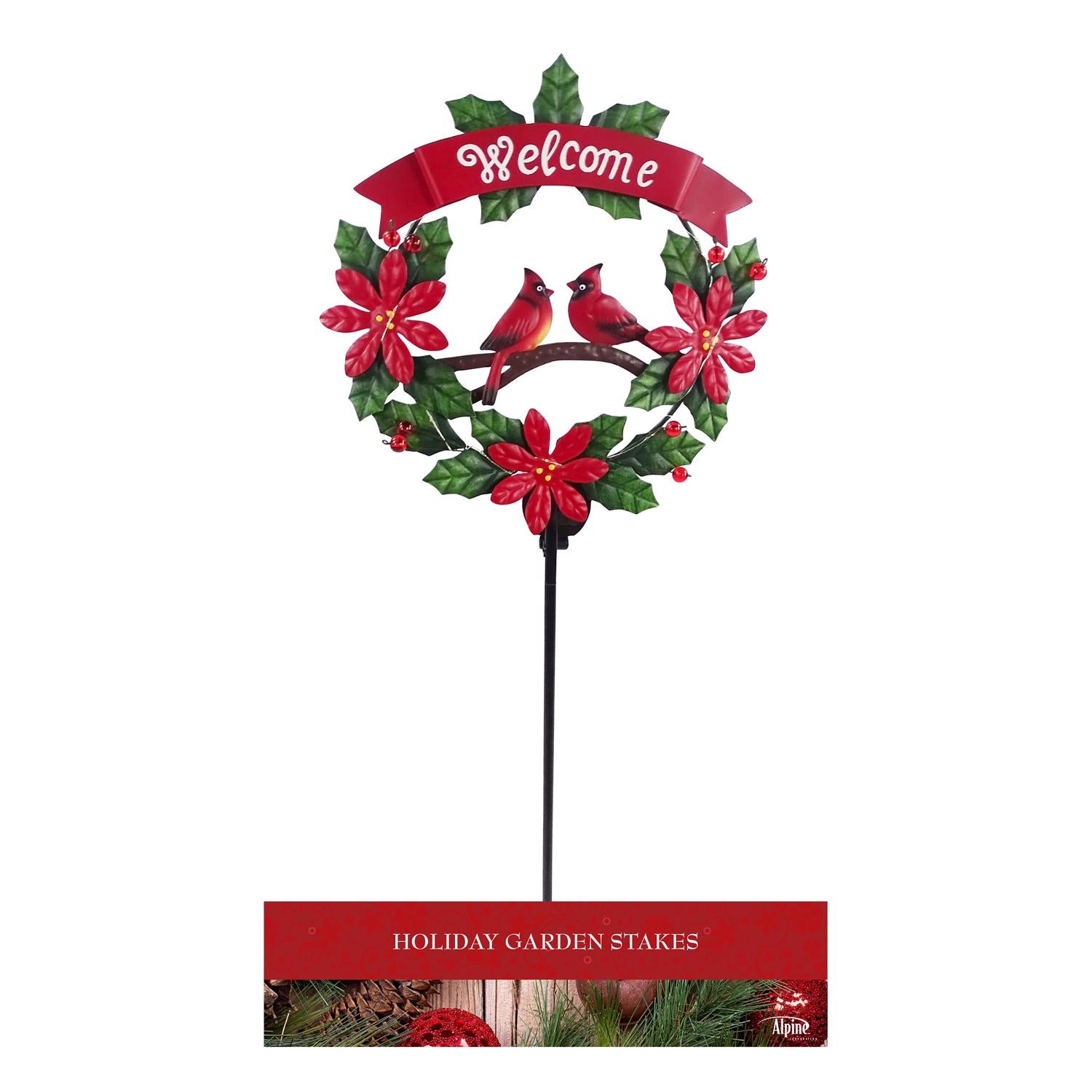 Alpine Warm White Holiday Garden Stakes 42 in. Pathway Decor - Case of 12