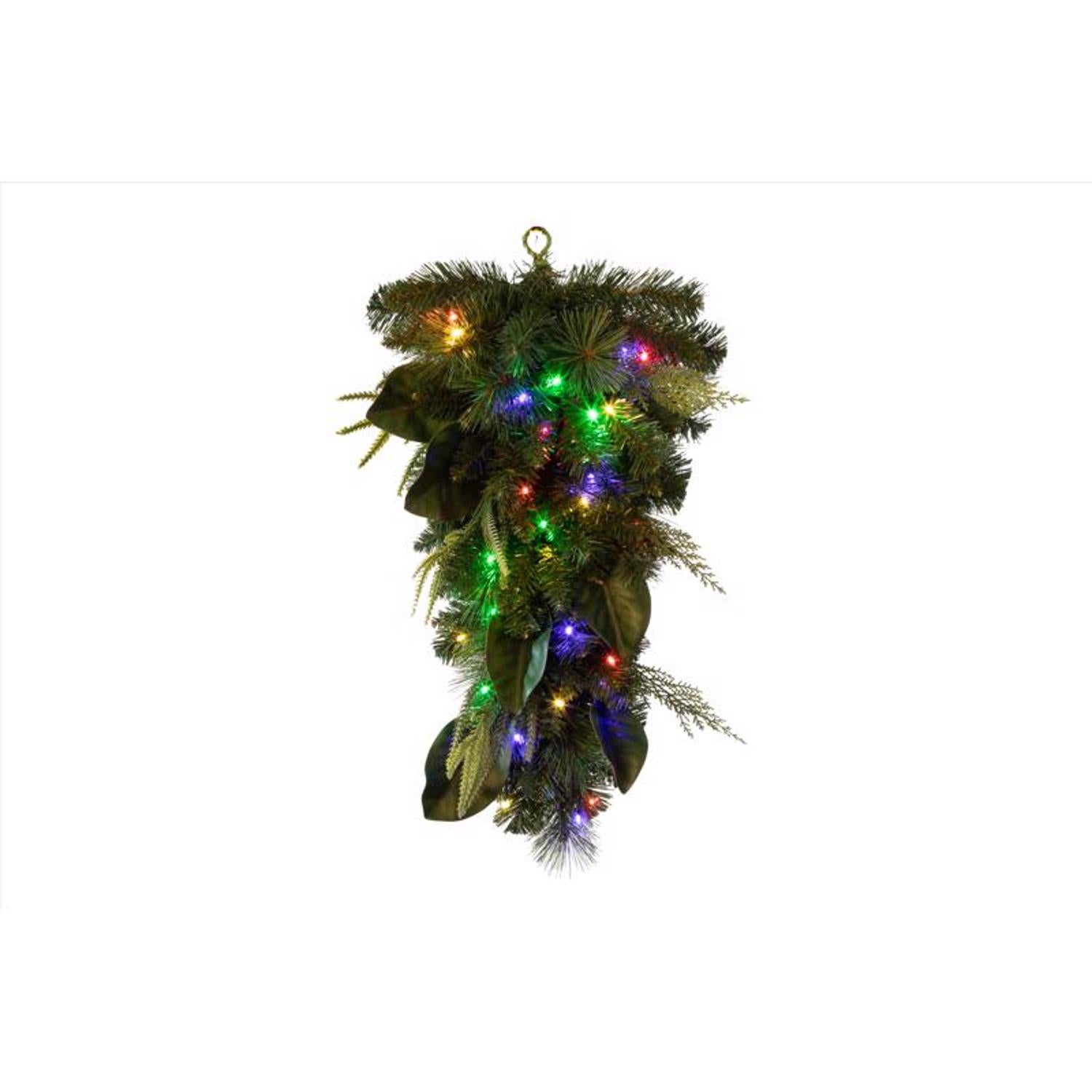 Celebrations 2 ft. L LED Prelit Multicolored Decorated Teardrop Wreath - Case of 6