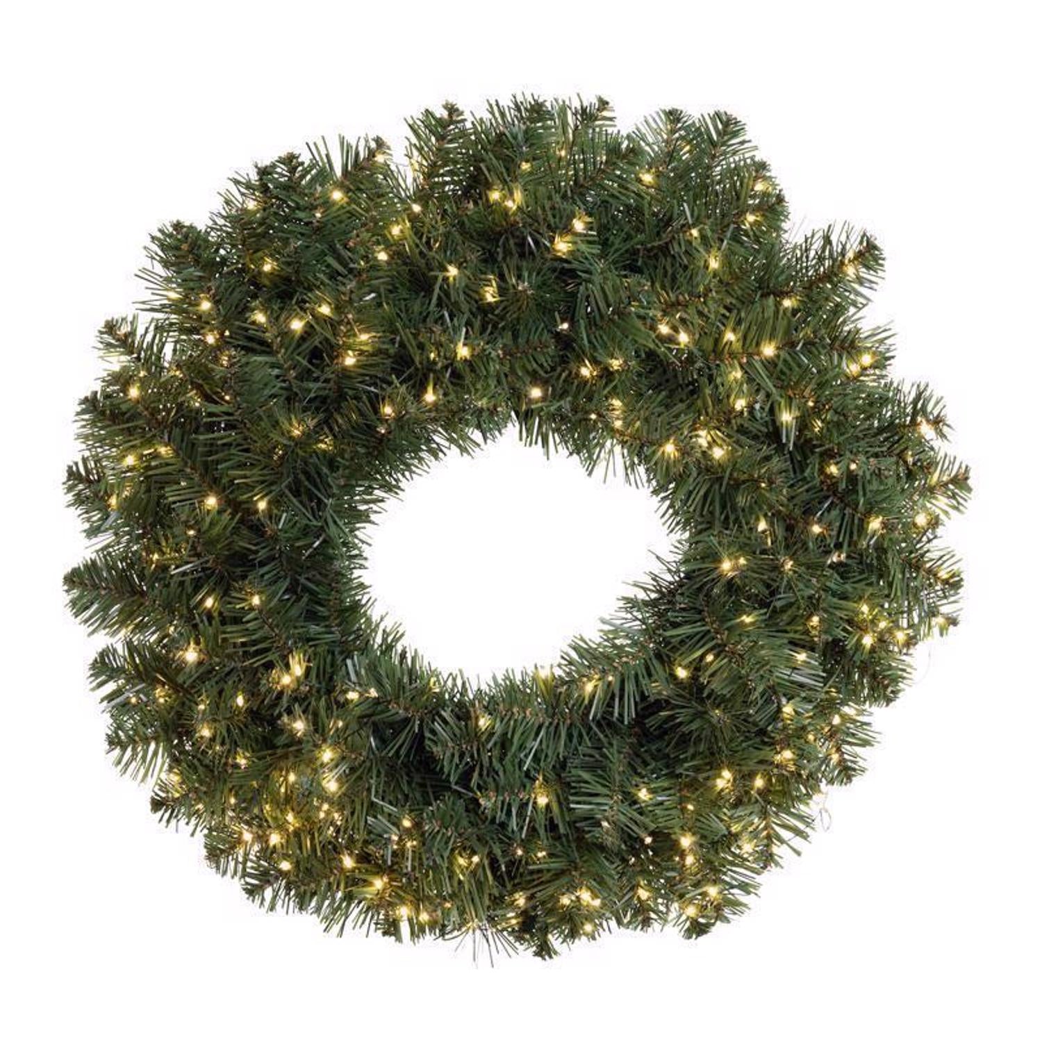 Celebrations 24 in. D LED Prelit Warm White Cascading Wreath - Case of 4