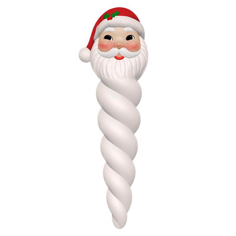MR. CHRISTMAS - Mr. Christmas LED Blow Mold Santa Icicle 12 in. Hanging Decor