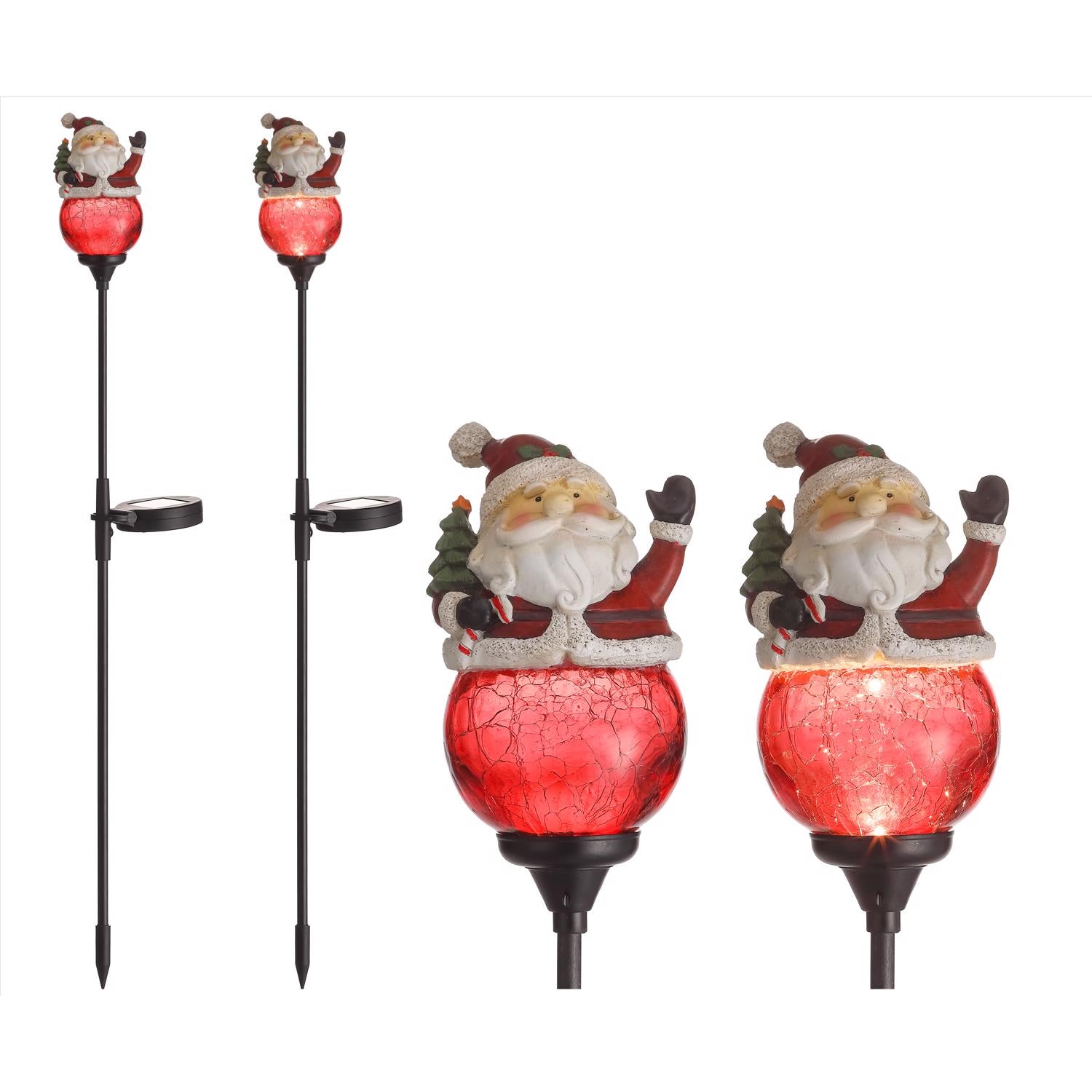 Celebrations LED Clear Santa 30 in. Pathway Decor - Case of 12