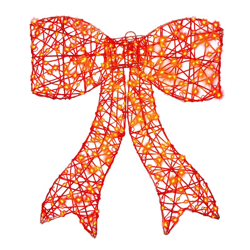 SIENNA - Sienna LED Red Bow 23.6 in. Hanging Decor