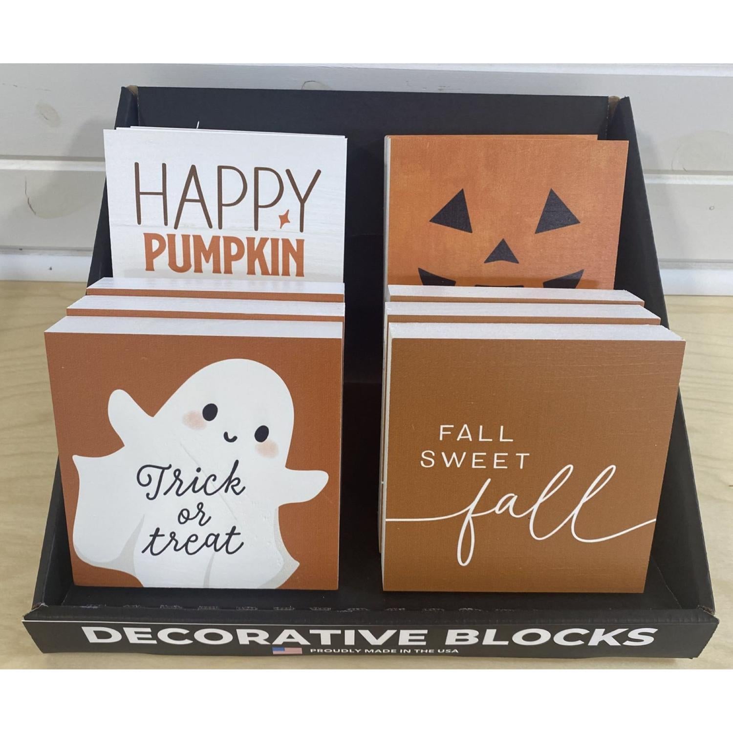 P Graham Dunn Halloween and Fall Block Halloween Decor - Case of 12