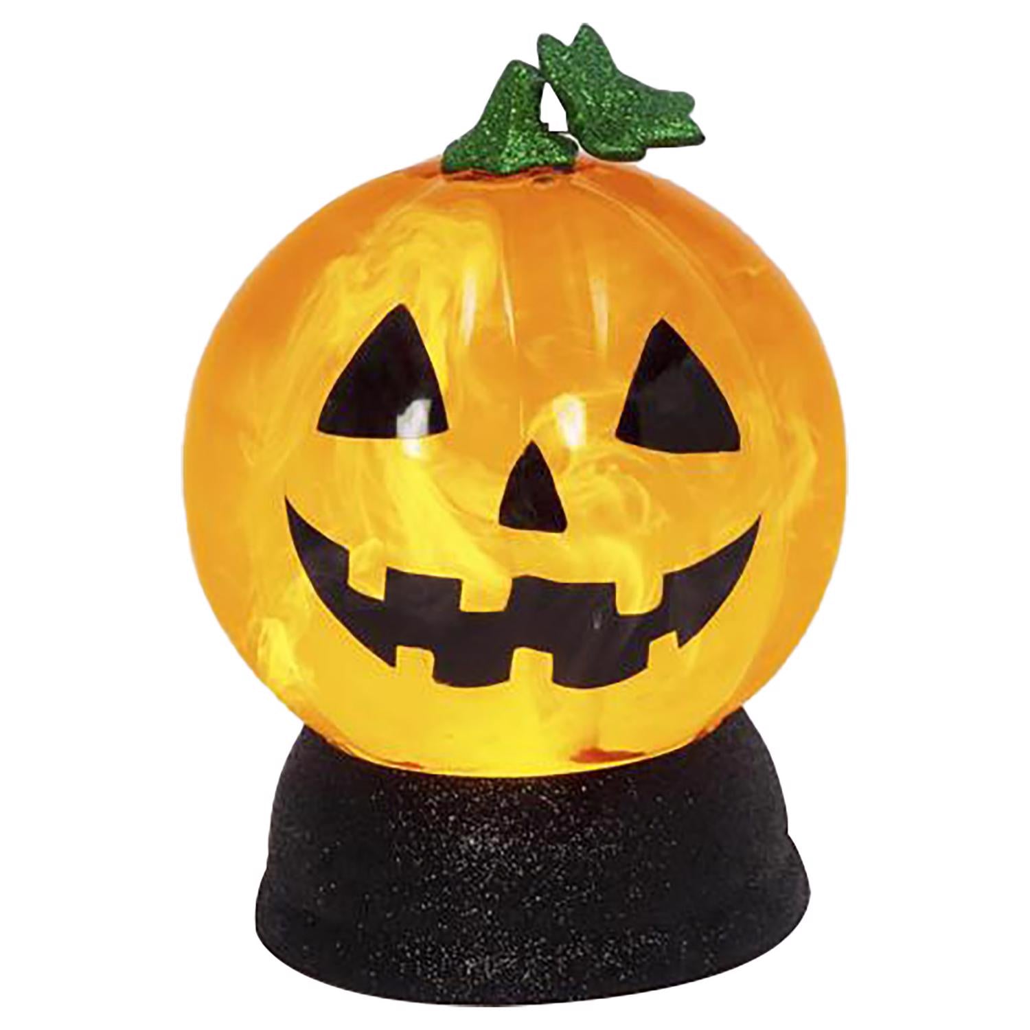 Gerson 7 in. Lighted Spinning Smoky Water Globe Pumpkin Halloween Decor - Case of 6