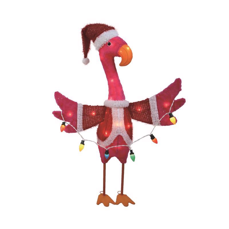 CELEBRATIONS - Celebrations Fabric Flamingo in Santa Suite 35 in. Yard Decor