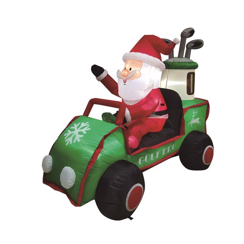 CELEBRATIONS - Celebrations Santa in Golf Cart 6 ft. Inflatable