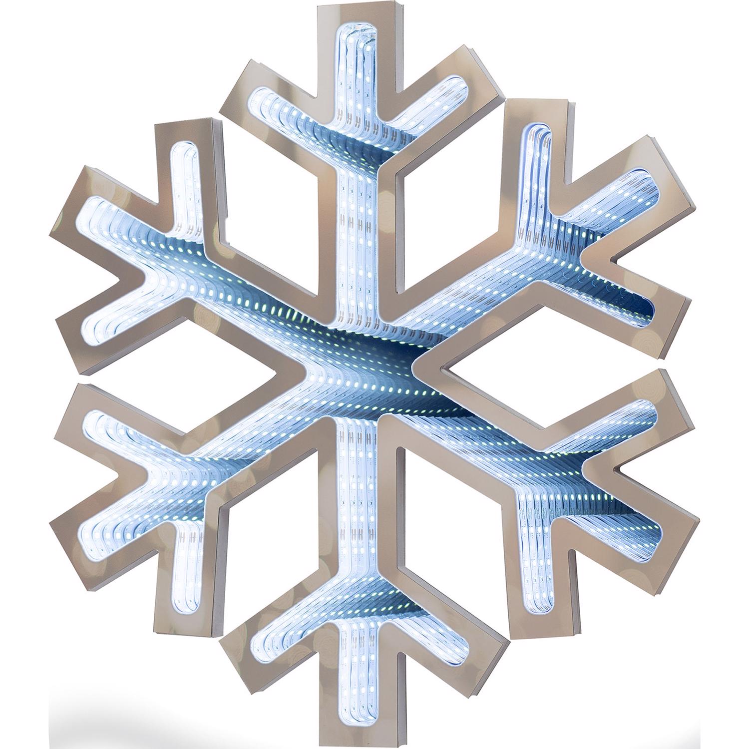 Celebrations LED White Snowflake Animated Decor 15.75 in. - Case of 4