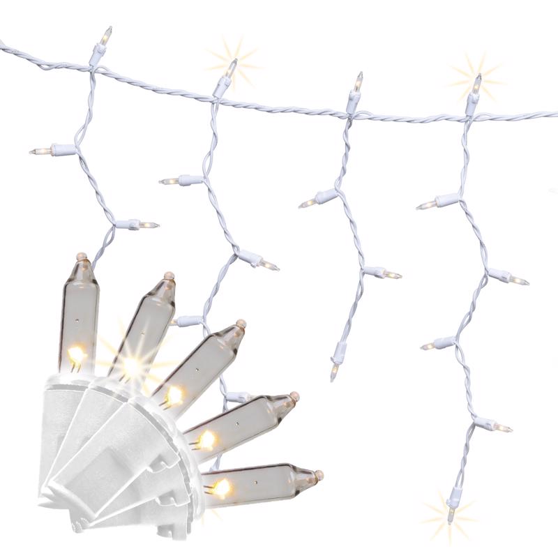 CELEBRATIONS - Celebrations Classic LED T5 Warm White 100 ct Icicle Christmas Lights 6 ft.