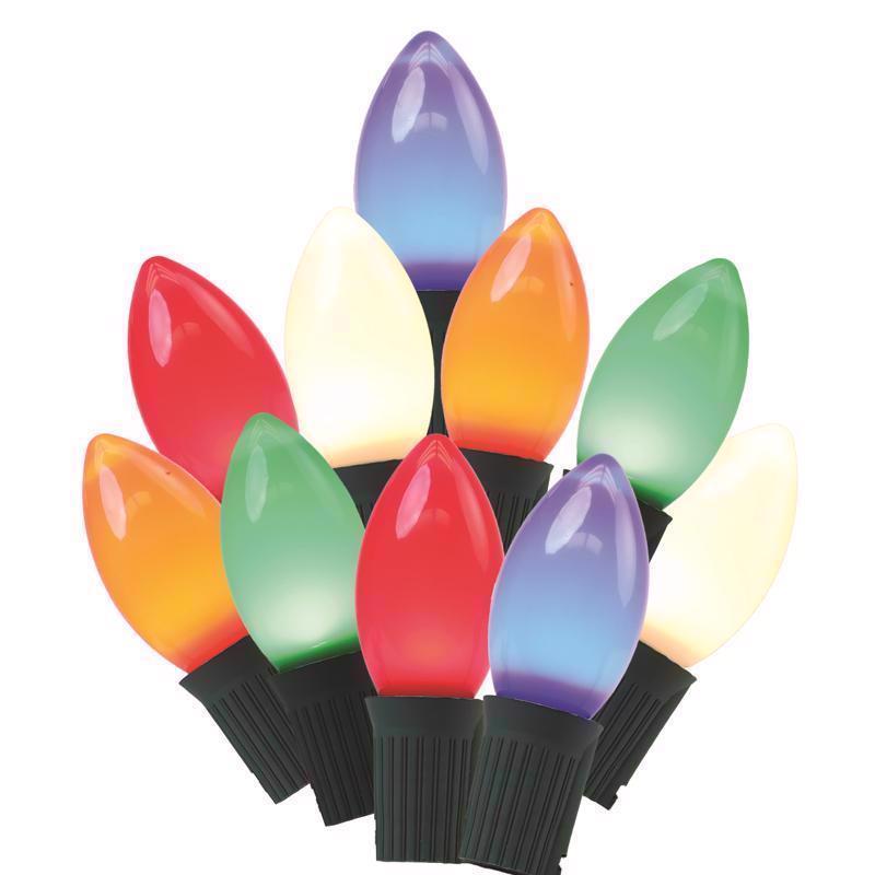 CELEBRATIONS - Celebrations Classic LED C9 Multicolored 25 ct String Christmas Lights 24 ft. [RC925OMUA]