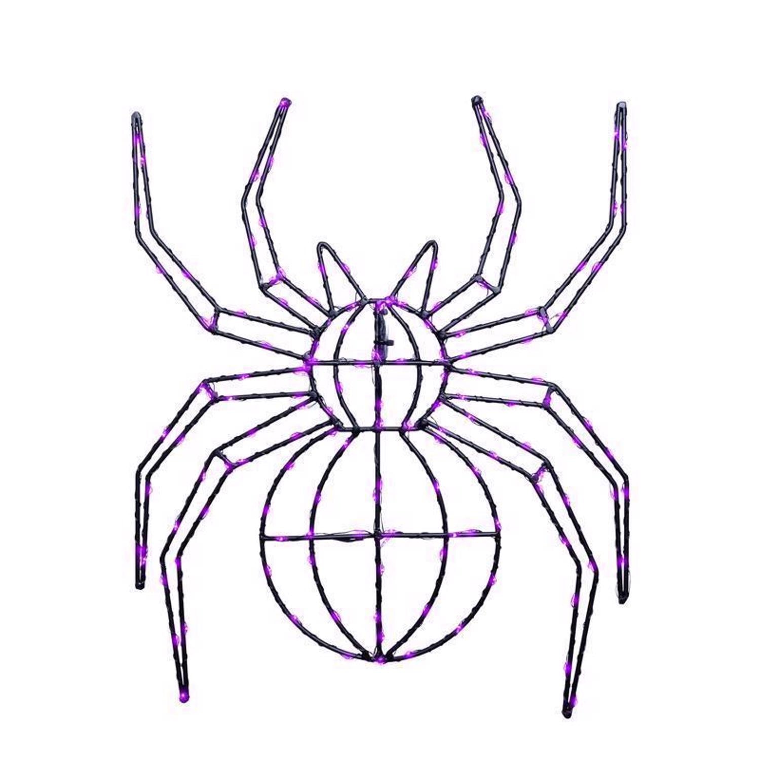 Celebrations Purple 140 ct 16 in. LED Prelit Illuminated Spider Halloween Decor - Case of 8