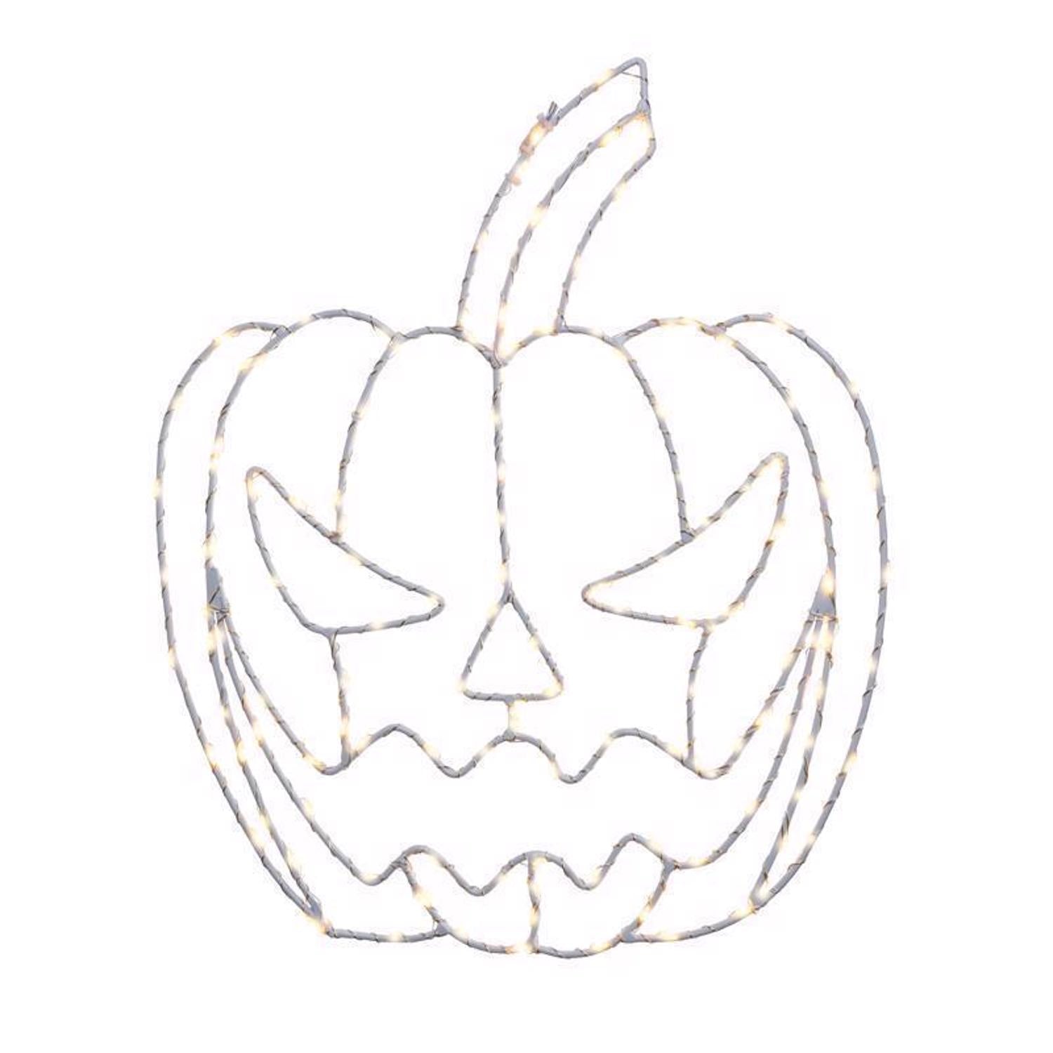 Celebrations Orange 155 ct 15 in. LED Prelit Illuminated Pumpkin Window Decor - Case of 8