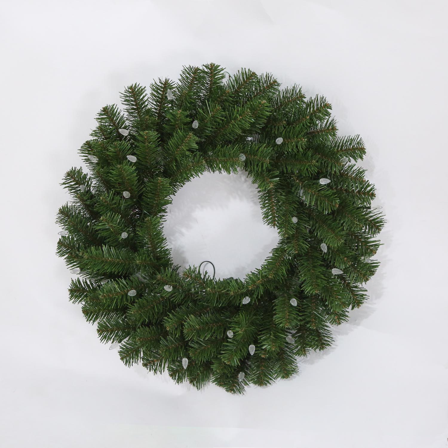 Celebrations 24 in. D LED Prelit Multicolored LED and Multi-Function Northern Pine Wreath - Case of 12