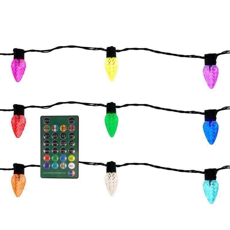 CELEBRATIONS - Celebrations Platinum LED C9 Warm White 50 ct String Smart-Enabled Christmas Lights 33.33 ft.