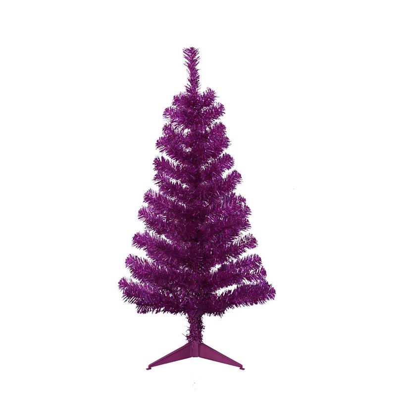 GIFTWARES - Giftwares 3 ft. Full Tinsel Pink Christmas Tree