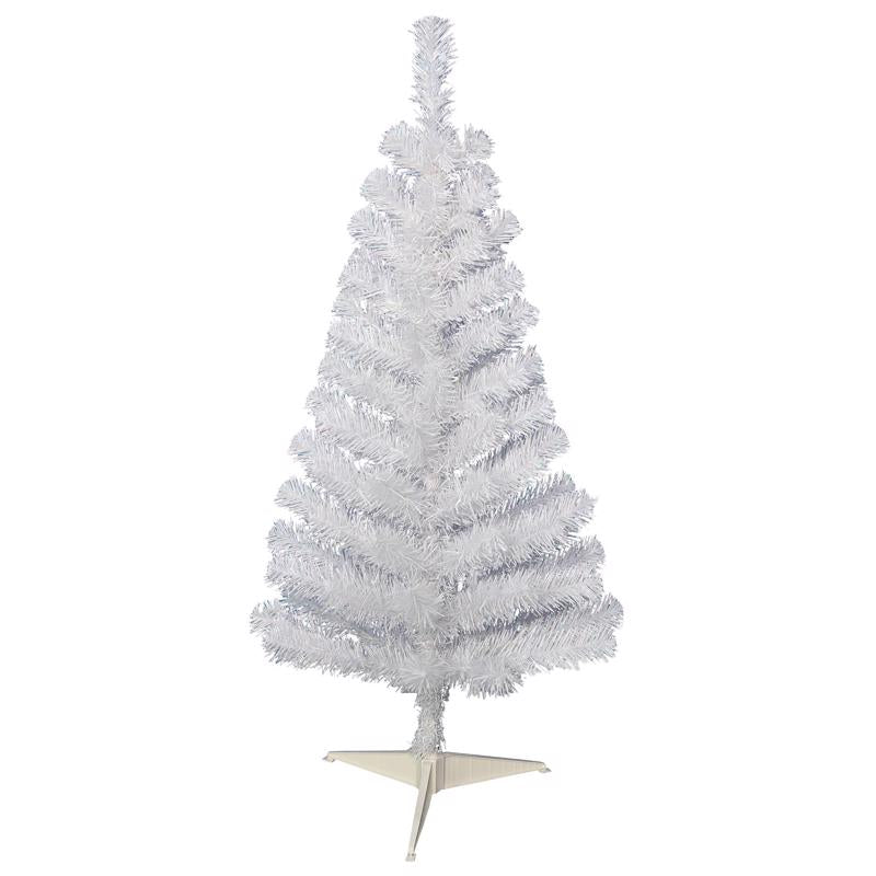 GIFTWARES - Giftwares 3 ft. Full Tinsel White Iridescent Christmas Tree
