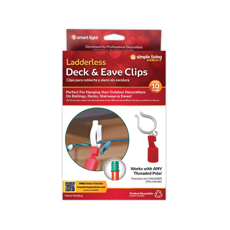SIMPLE LIVING SOLUTIONS - Simple Living Solutions Ladderless Deck & Eave Clips 10 pk