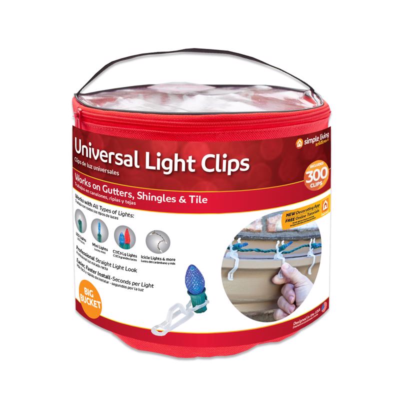 SIMPLE LIVING SOLUTIONS - Simple Living Solutions Universal Light Clips 300 pk