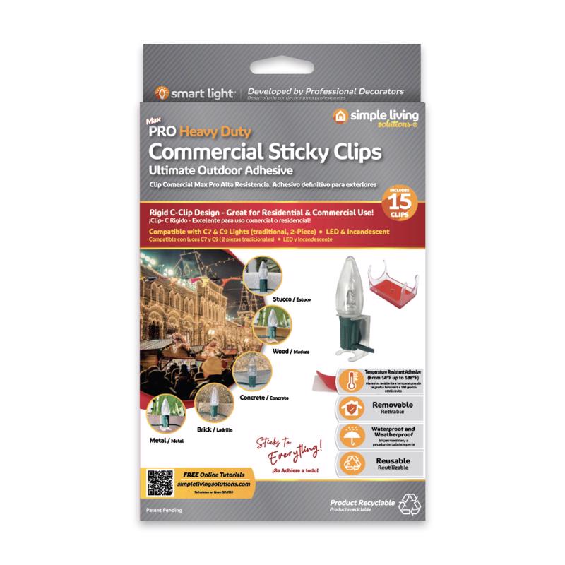 SIMPLE LIVING SOLUTIONS - Simple Living Solutions Max Pro Heavy Duty Commercial Sticky Clips 15 pk