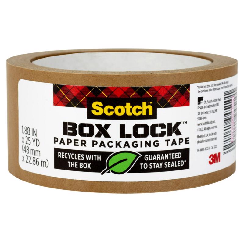 SCOTCH - Scotch Box Lock 1.88 in. W X 25 yd L Paper Tape
