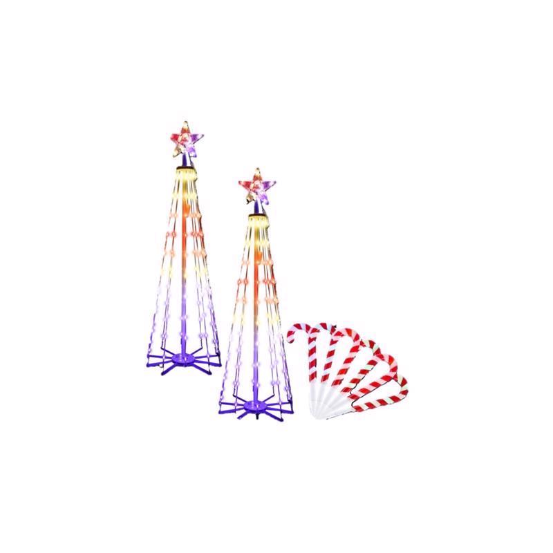 CELEBRATIONS - Celebrations Platinum Brilliant LED RGBW Outdoor Kit 4 ft. Yard Decor