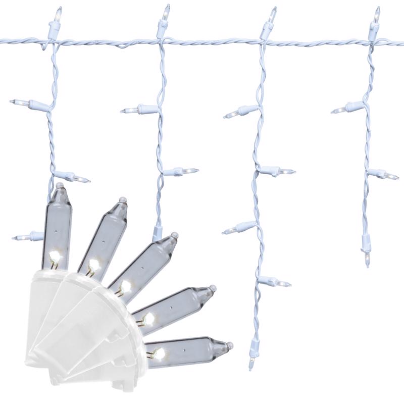 CELEBRATIONS - Celebrations Classic LED T5 Pure White 300 ct Icicle Christmas Lights 19.6 ft.