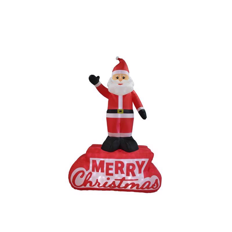 A HOLIDAY COMPANY - A Holiday Company LED Santa Merry Christmas 10 ft. Inflatable