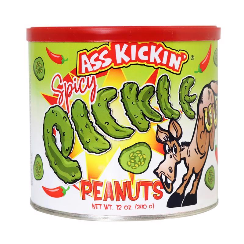 ASS KICKIN' - Ass Kickin' Spicy Pickle Peanuts 12 oz Canister
