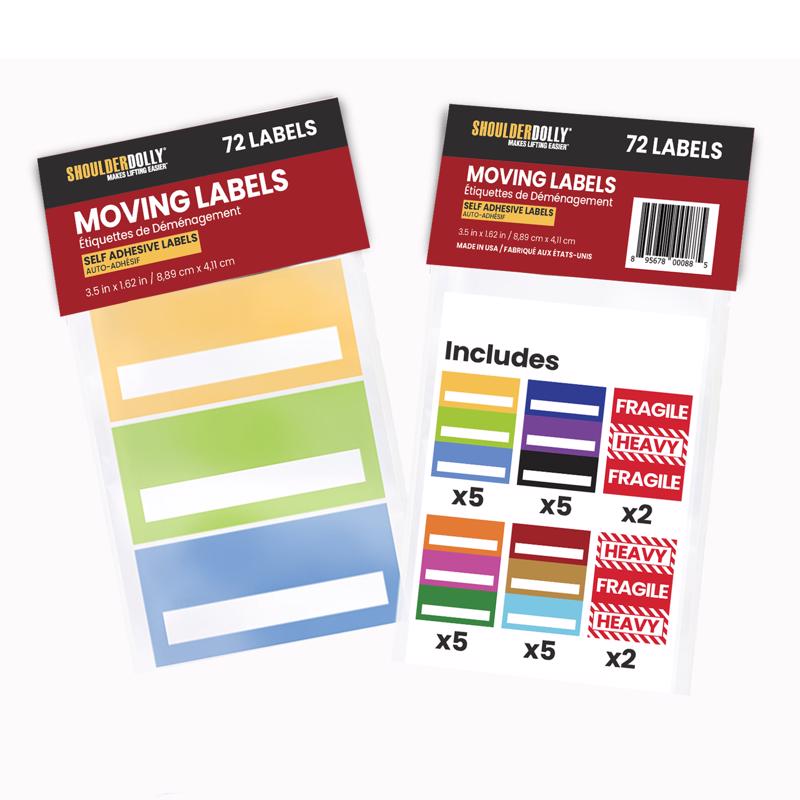 SHOULDERDOLLY - ShoulderDolly 3 in. W Moving Labels 72 pk