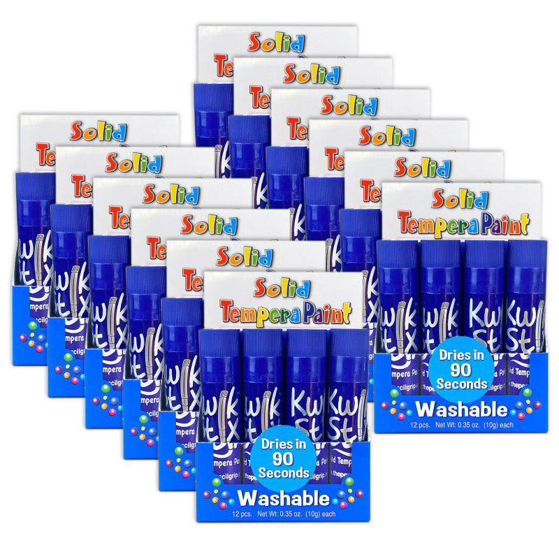 THE PENCIL GRIP - Kwik Stix Single Color Pack, Blue, 12 Per Box, 12 Boxes