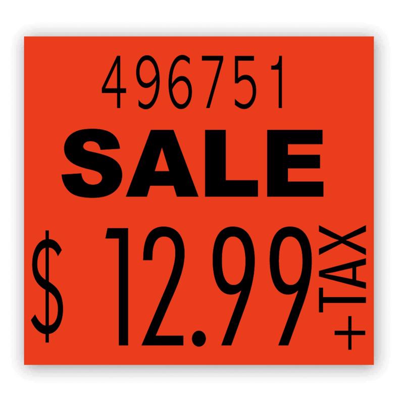 MONARCH - Miscellaneous Labels Adhesive Backed Red Price Label 1750 each