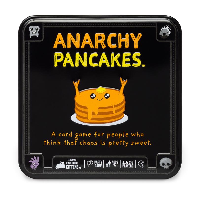 ANARCHY PANCAKES - Anarchy Pancakes Exploding Kittens Pan Cake Card Game Black 66 pc