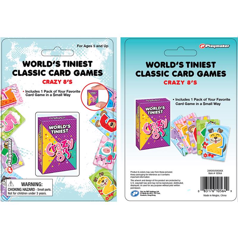 PLAYMAKER TOYS - Playmaker Toys World's Tiniest Crazy 8's Card Game 1 pc