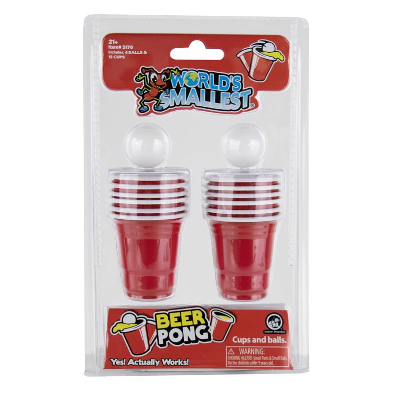 WORLDS SMALLEST - World's Smallest Beer Pong Red/white 16 pc