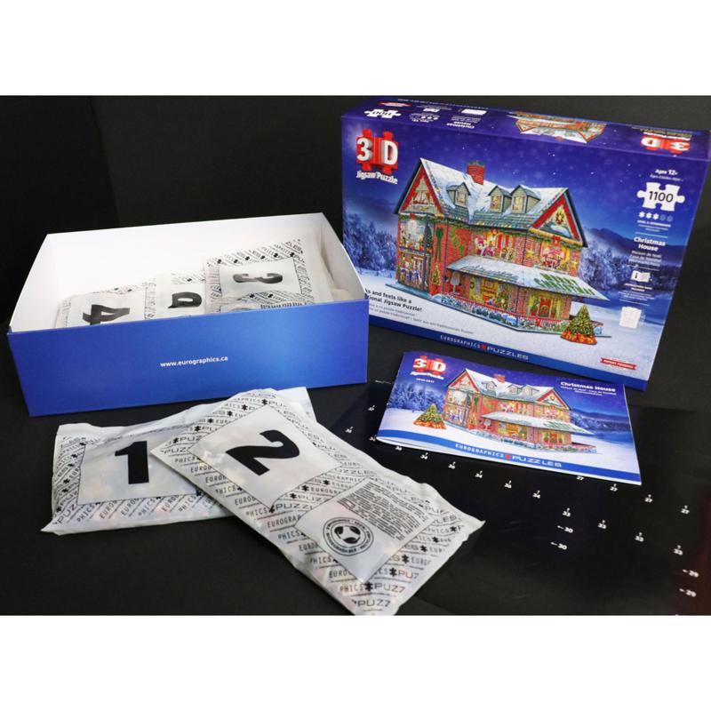 EUROGRAPHICS - Eurographics Christmas House 3D Jigsaw Puzzle Multicolored 1100 pc