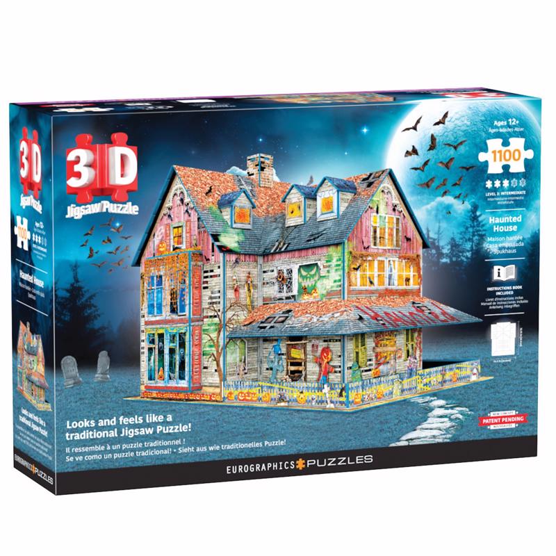 EUROGRAPHICS - Eurographics Halloween Haunted House 3D Jigsaw Puzzle Multicolored 1100 pc
