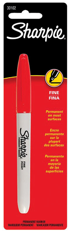 SHARPIE - Sharpie Red Fine Tip Permanent Marker 1 pk - Case of 6