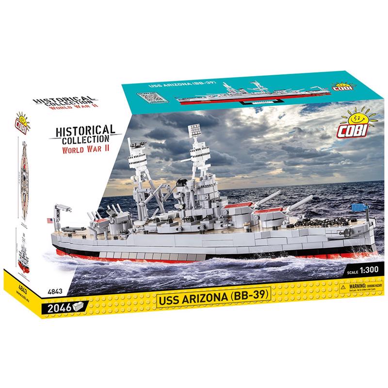 COBI - COBI World War II USS Arizona Battleship Block Set Multicolored 2046 pc