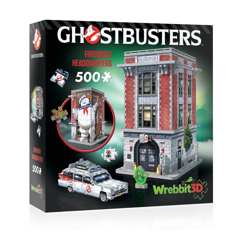 WREBBIT3D - Wrebbit3D Ghostbusters Firehouse Headquarters 3D Jigsaw Puzzle Multicolored 500 pc