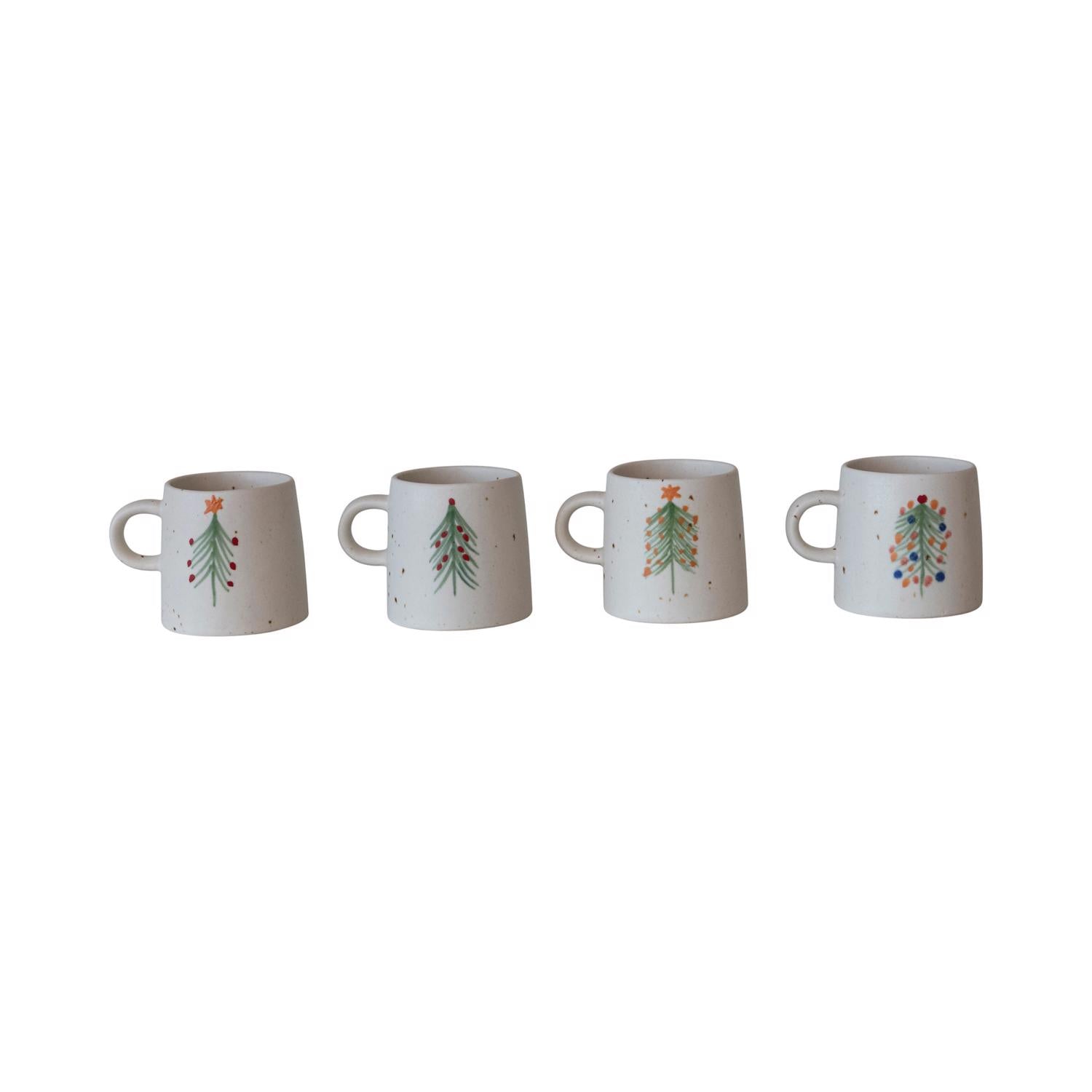 Creative Co-Op Multicolored Christmas Tree Mug 4 in. - Case of 4
