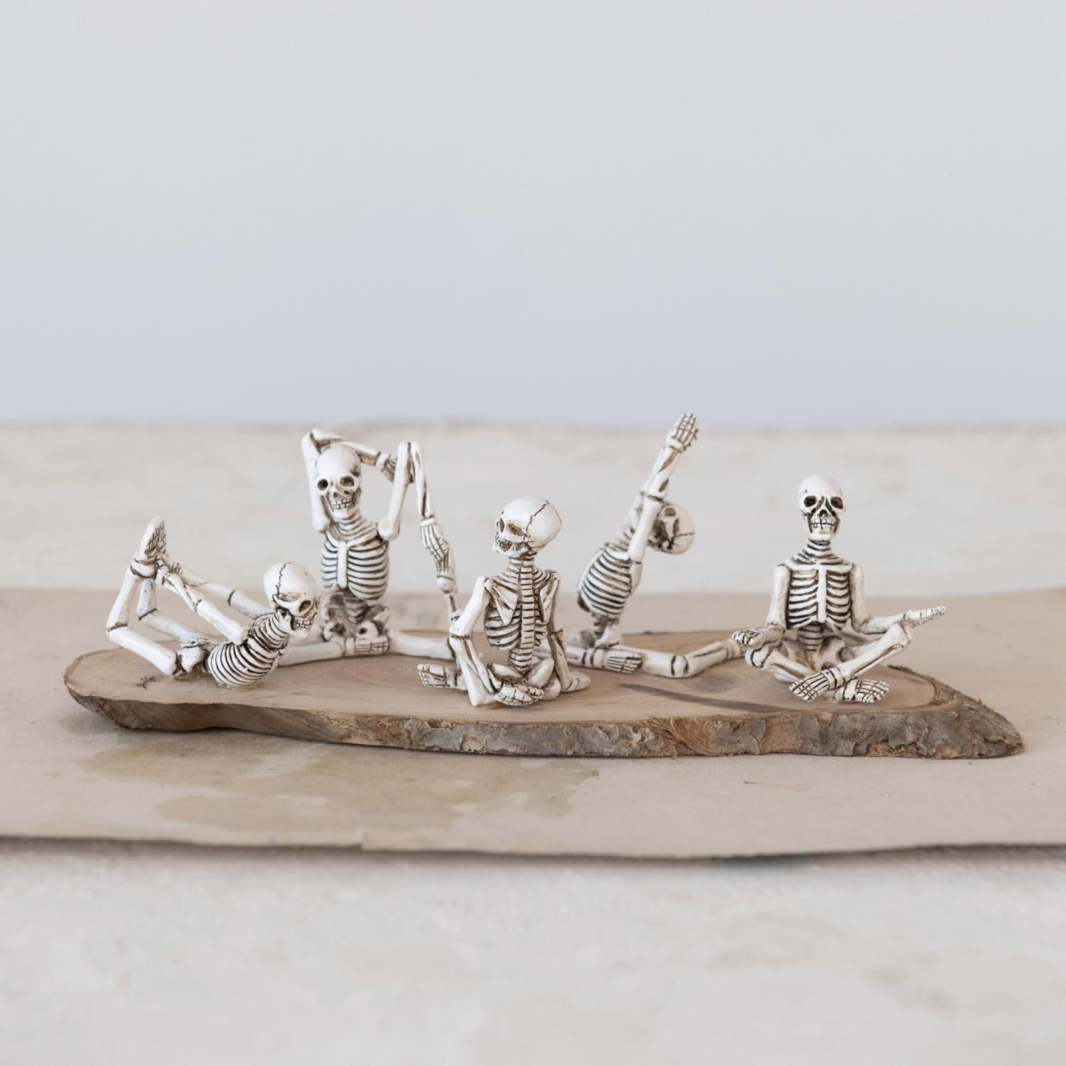Creative Co-Op Skeleton in Yoga Pose 5 Styles Halloween Decor - Case of 5