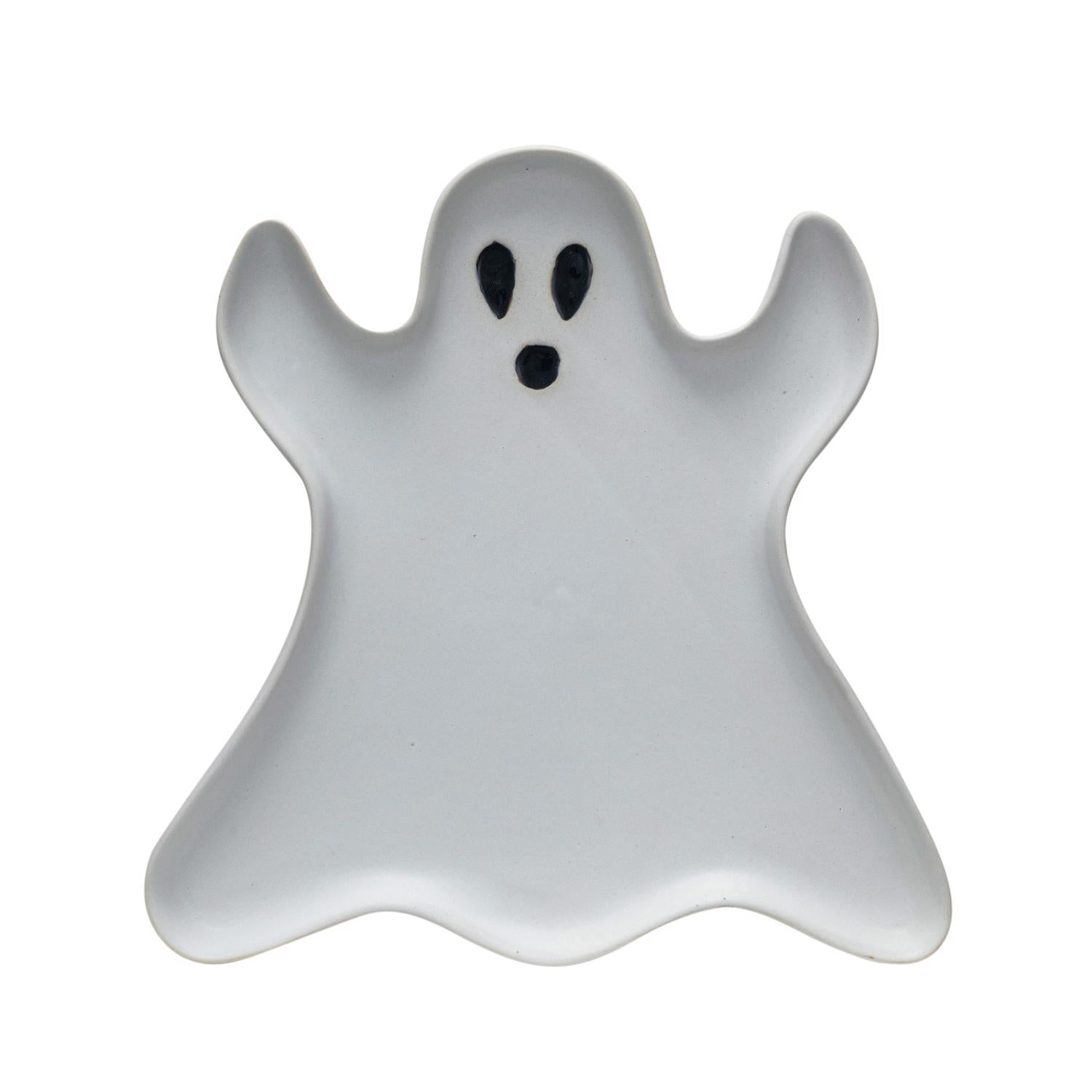 Creative Co-Op Ghost Plate Halloween Decor - Case of 12
