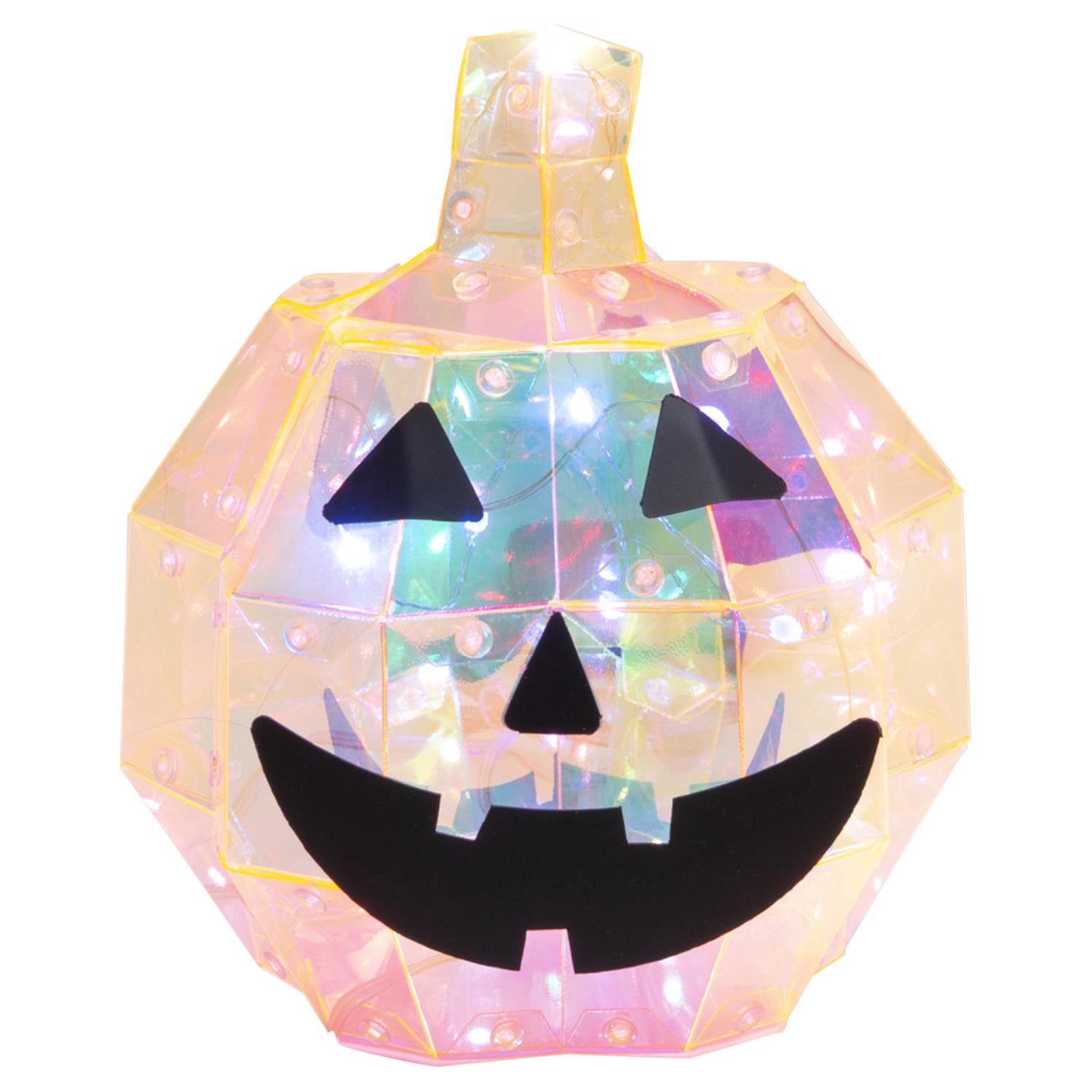 Gerson 10 in. Holographic Halloween Pumpkin Halloween Decor - Case of 4