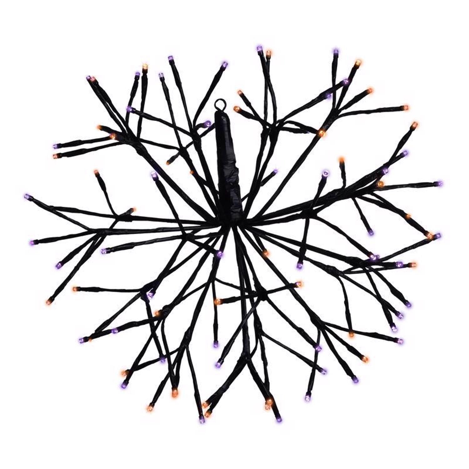 Celebrations Orange/Purple 16 in. LED Prelit Shimmering Sphere 3D Halloween Decor - Case of 6