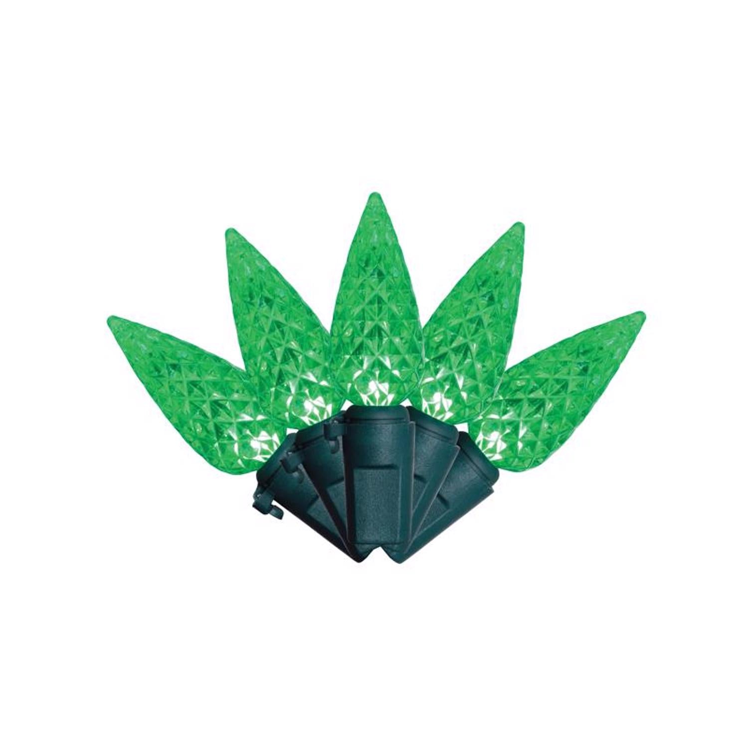 Celebrations Classic LED C6 Green 100 ct String Christmas Lights 297 ft.